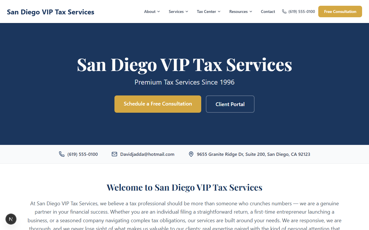San Diego VIP Tax Services